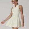 Cream Athletic Mini Dress "Sunbeam" DR847